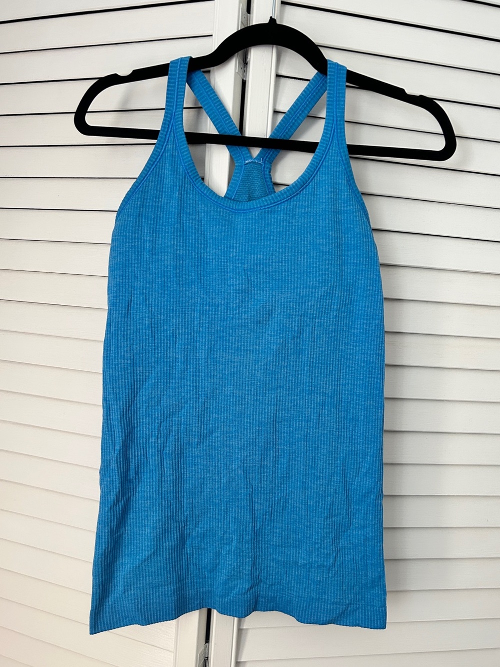 Lululemon Athletica Ebb to Street Blue Ribbed Tank 6